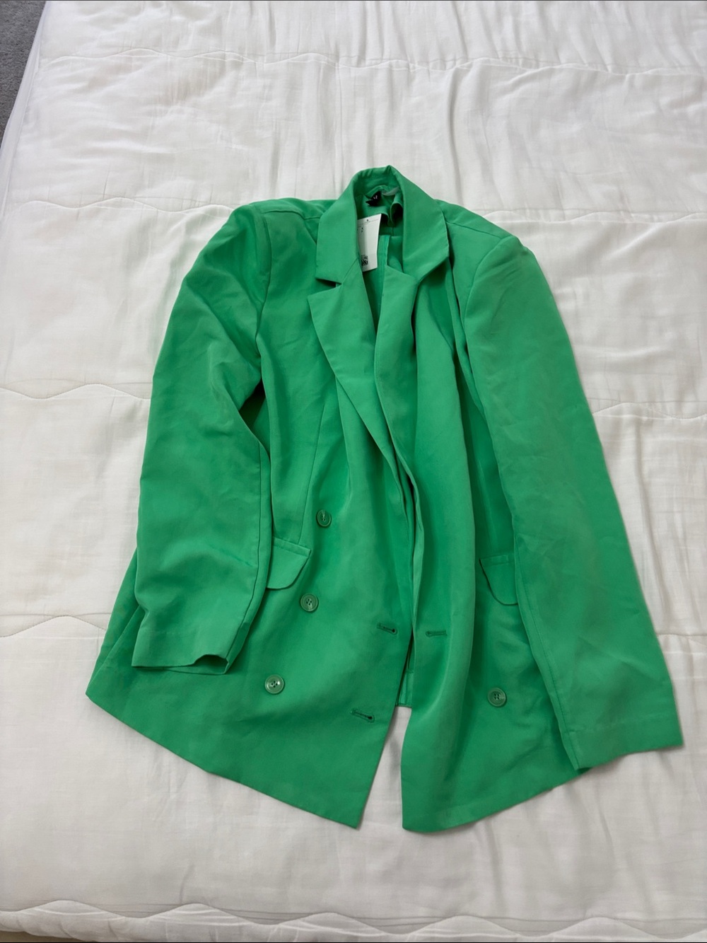 H&M Green Double-Breasted Women's Blazer